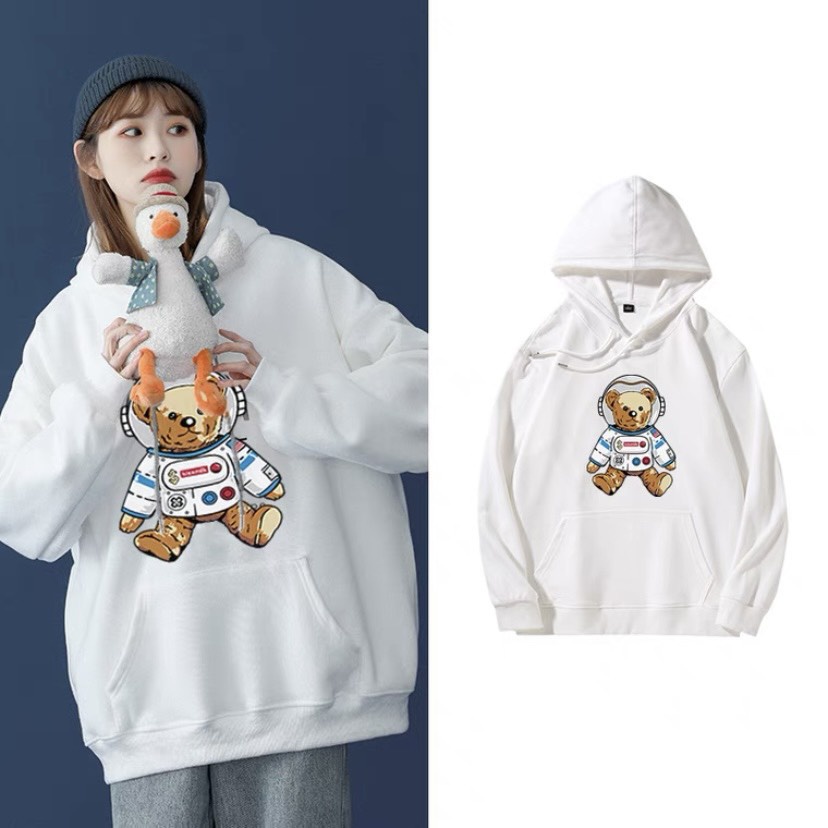 Áo khoác hoodies in hình gấu, ấm áp, thời trang. | BigBuy360 - bigbuy360.vn