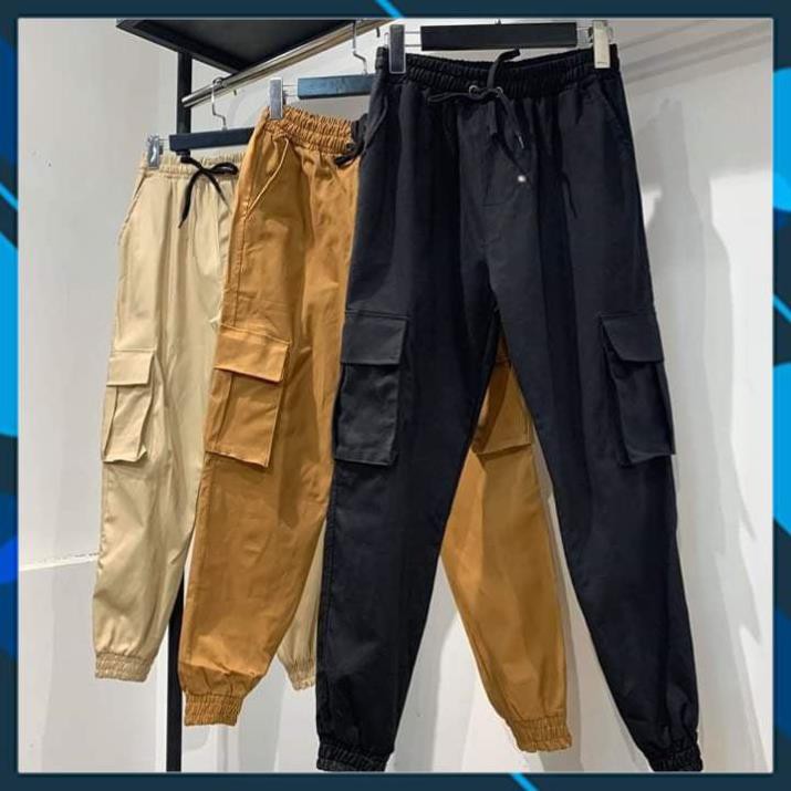 Quần jogger kaki túi hộp Pant box bo Co dãn dành cho Nam nữ