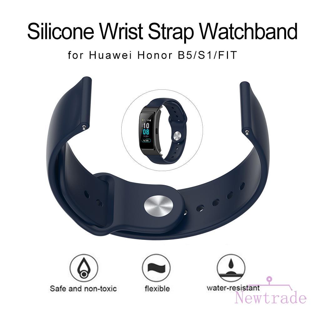 1 dây đeo đồng hồ thay thế chất liệu silicone 18mm cho Huawei Honor B5/S1/FIT