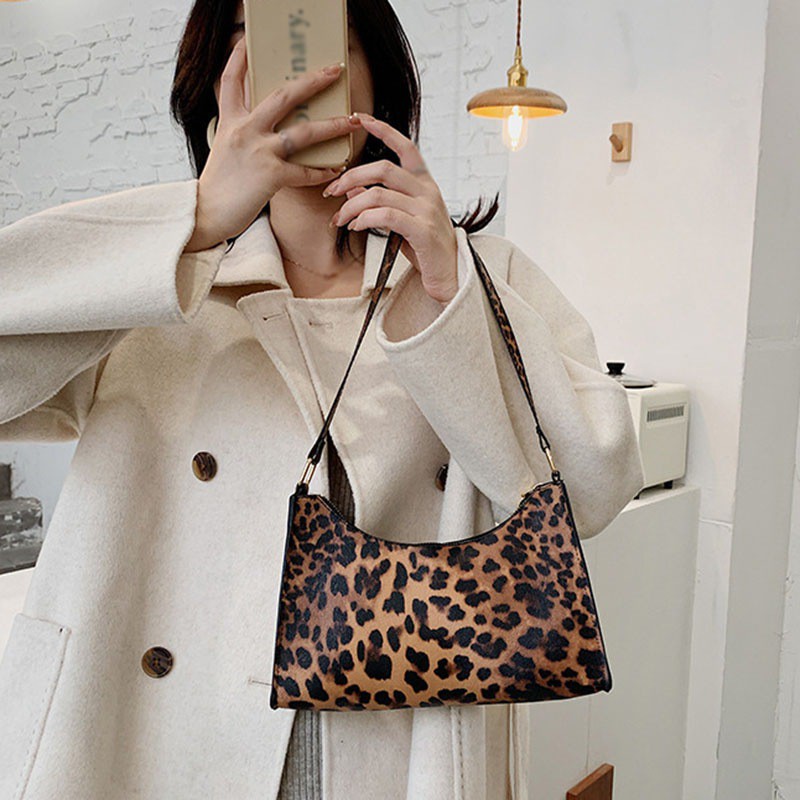 Túi Xách Nữ Đeo Vai Họa Tiết Da Động Vật Thời Trang