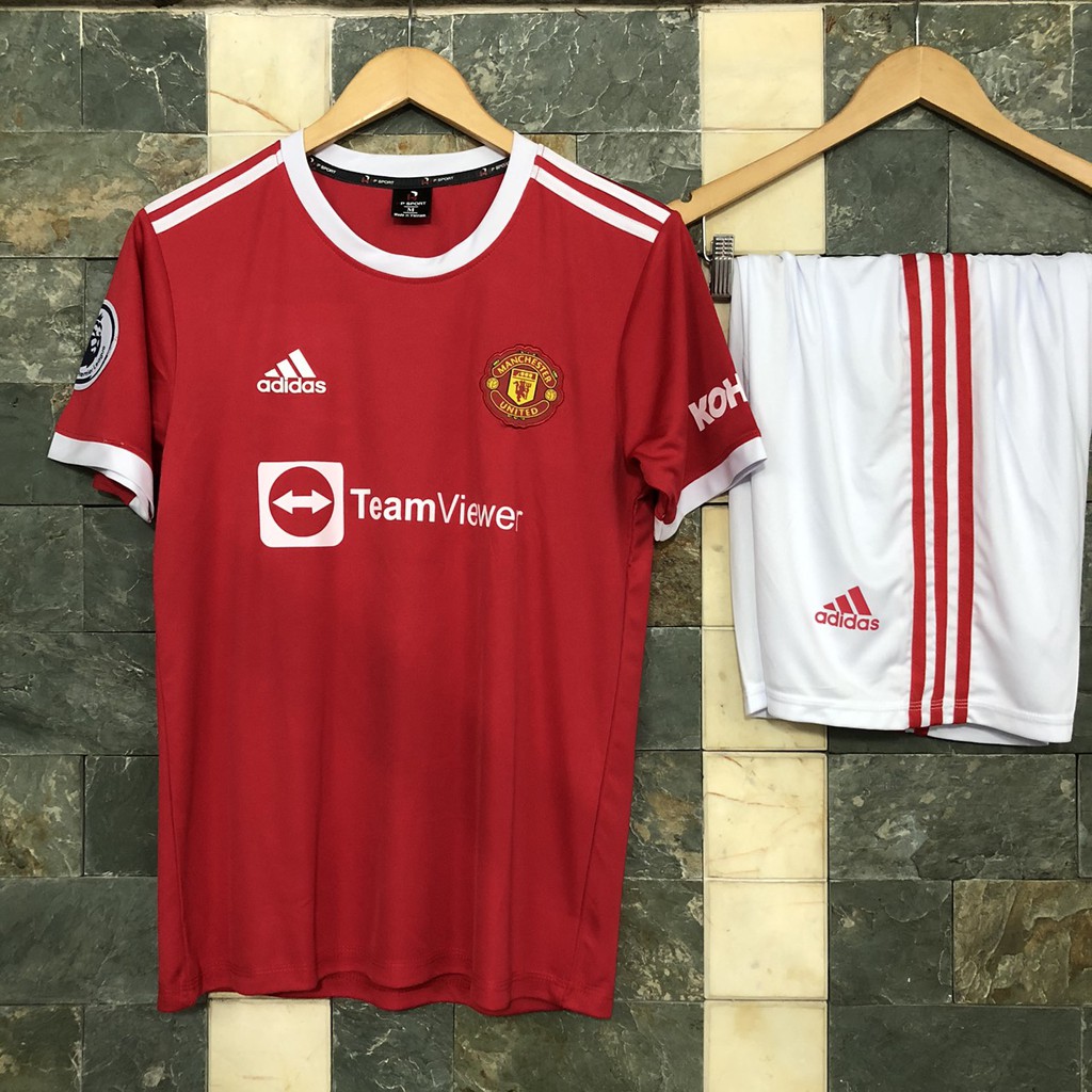 Bộ quần áo ngôi sao Bruno MU đỏ update mới nhất 2022, Quần trắng