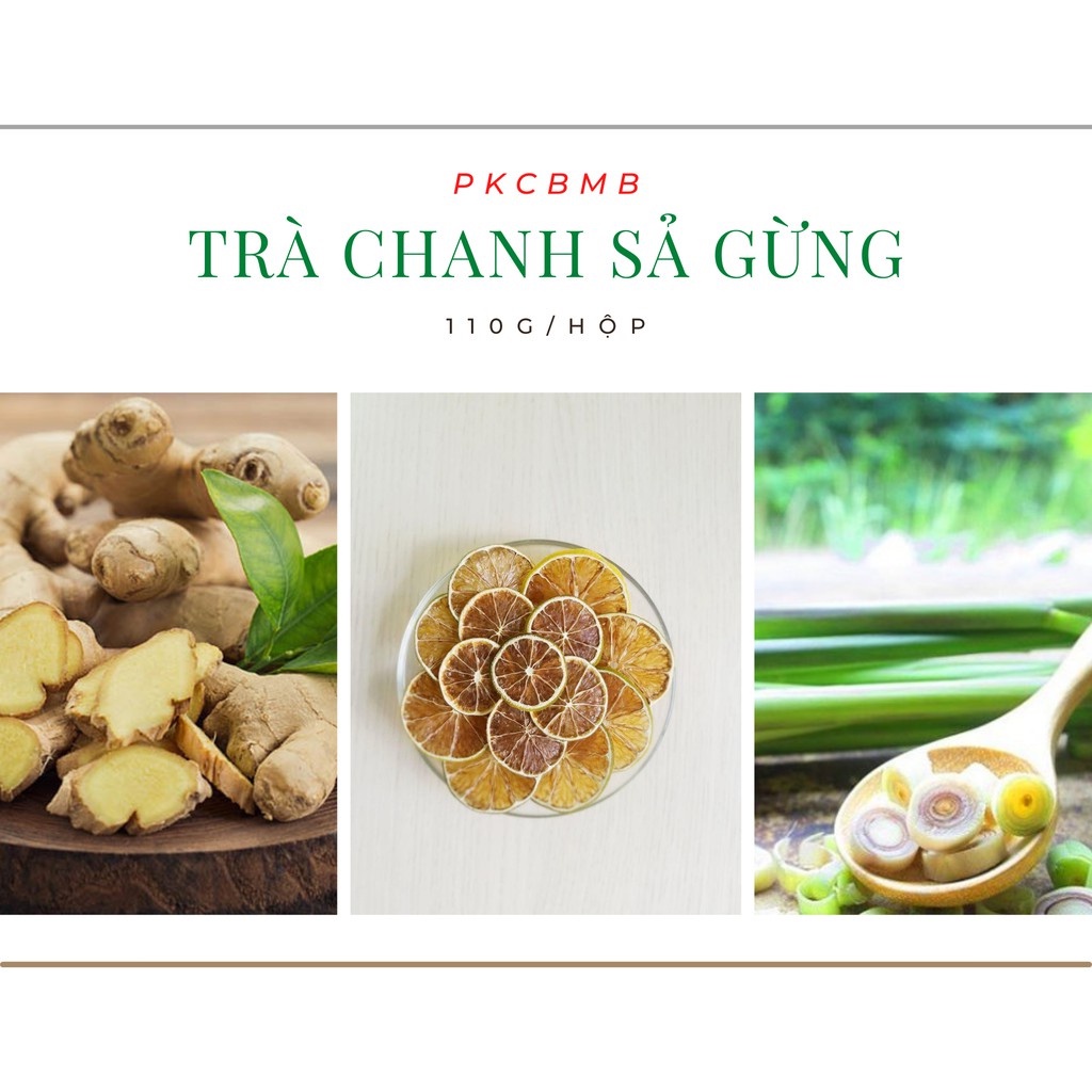 Trà chanh sả gừng - tăng sức đề kháng, phòng ngừa dịch bệnh 110g/hộp