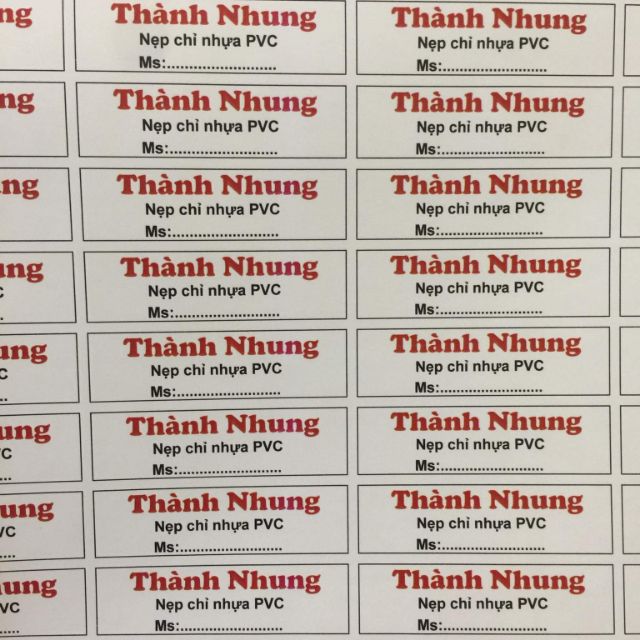 Combo tem nhãn in theo yêu cầu