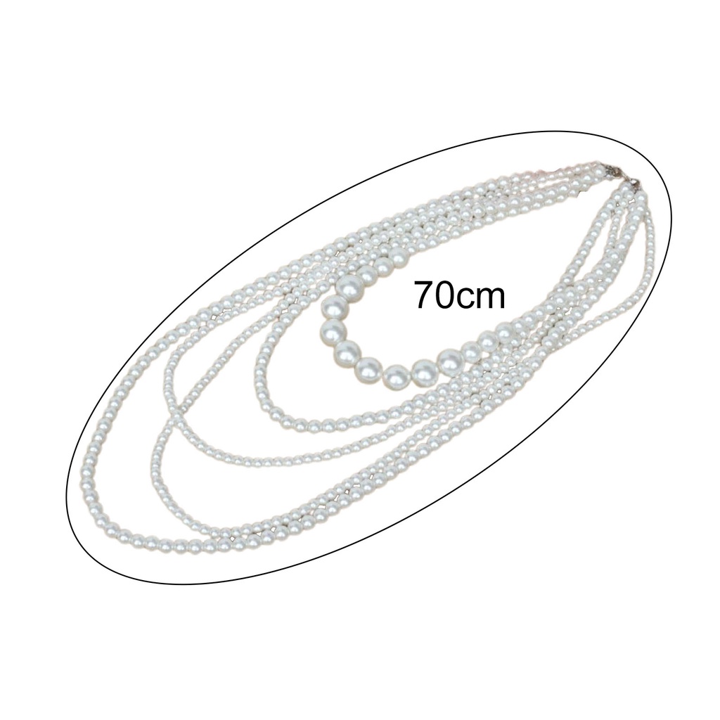 Dây chuyền dáng dài kiểu chuỗi hạt trang trí áo sweater đơn giản thời trang cho đám cưới