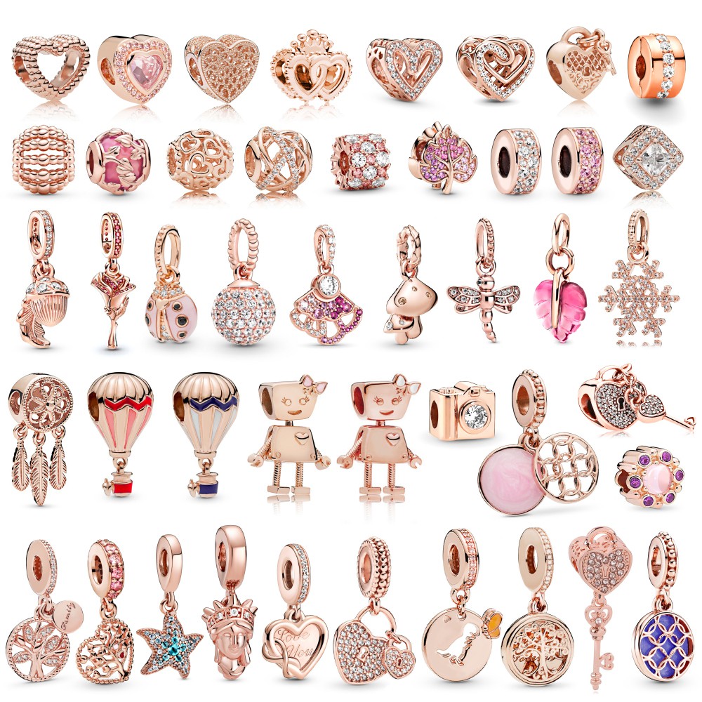 Hạt Charm Hình Xương Rắn Màu Vàng Hồng Dùng Làm Trang Sức Thủ Công