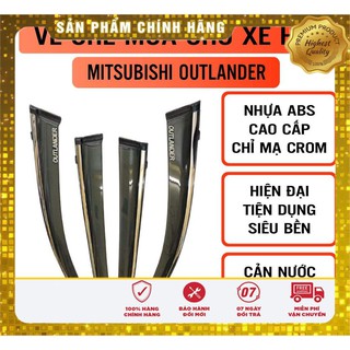 Bộ vè che mưa chỉ mạ crom cho xe mitsubishi outlander