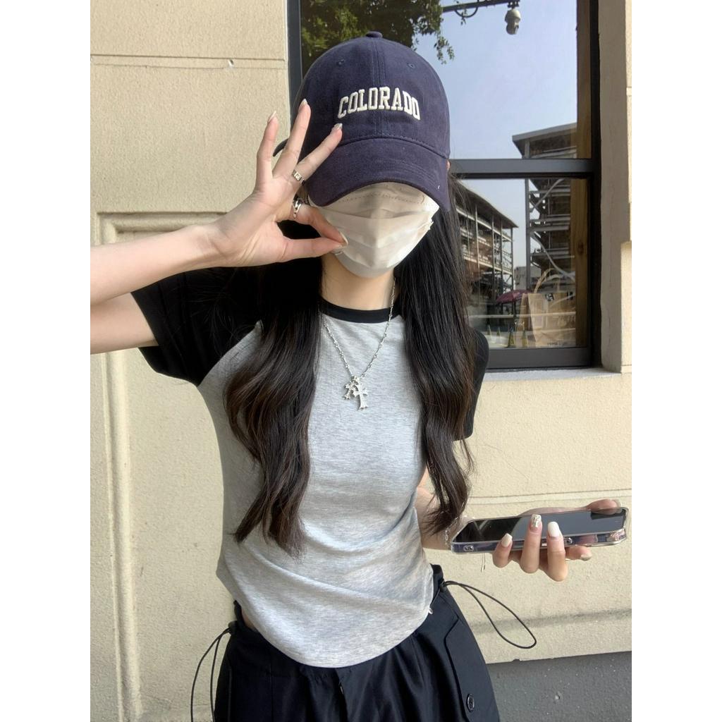 Áo Thun Ngắn Tay Dáng Ôm Thời Trang Cho Nữ 61289