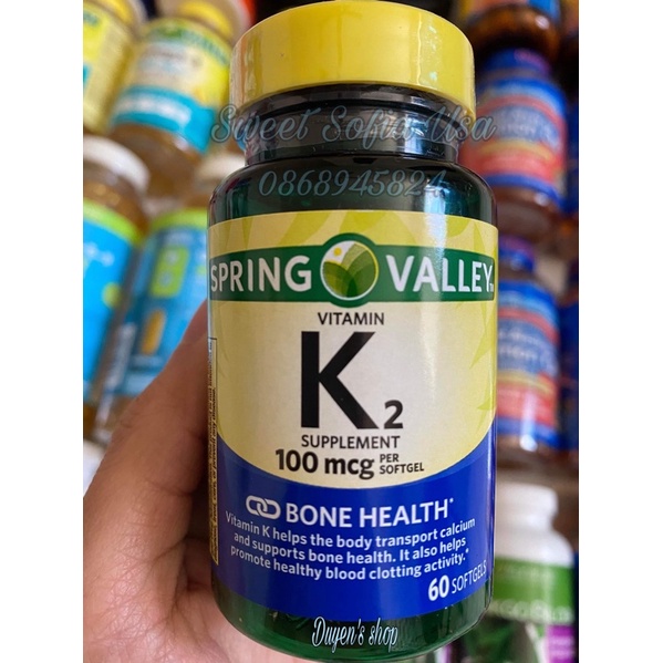 Vitamin k2 Spring Valley 1000mcg 60 viên