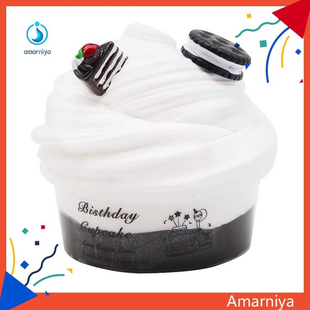 Slime Dẻo Ma Thuật Trộn Hạt Hình Đồng Hồ Và Bánh Kem Dễ Thương Cho Bé