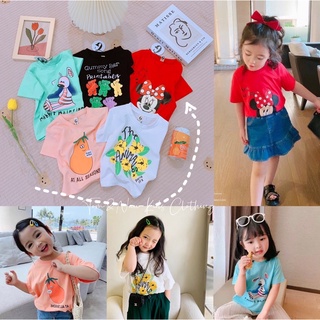 At32- áo thun cộc tay bé gái cotton siêu đáng yêu - size 9-28kg