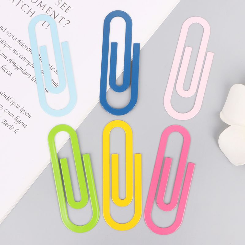 2 Kẹp Giấy Kim Loại Trang Trí Hình Vé Máy Bay Dễ Thương