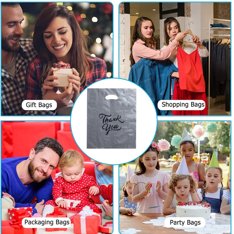 Túi Đựng Đồ In Chữ Thank You Tiện Dụng Cho Siêu Thị / Tiệc Tùng