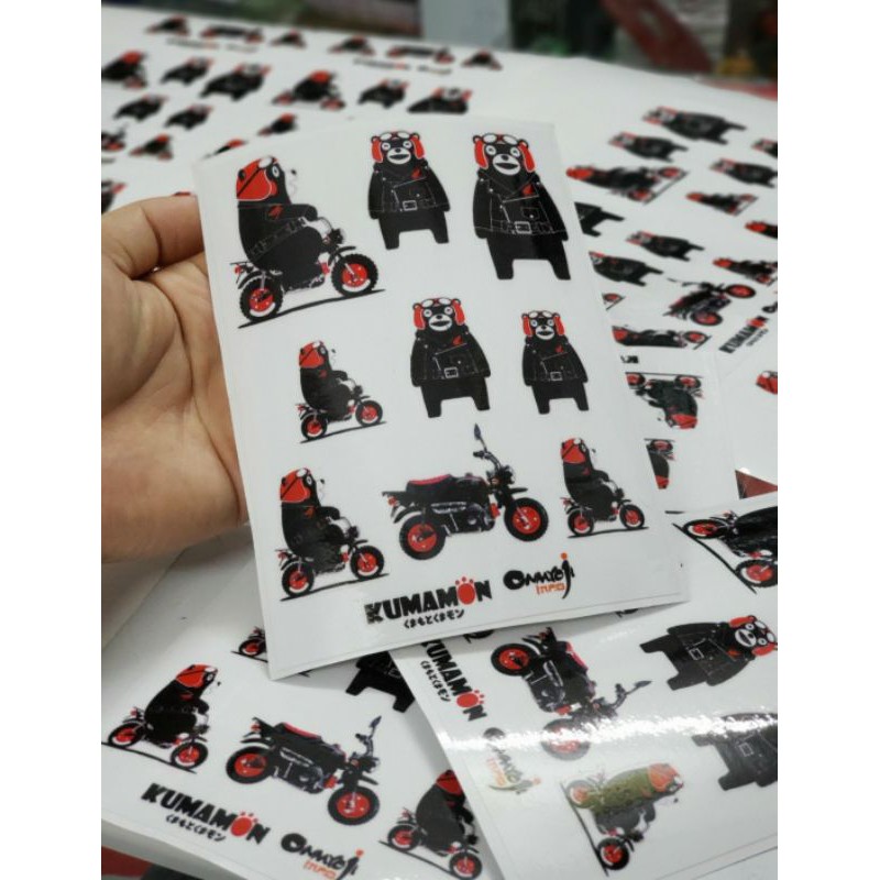 Sticker nhãn dán gấu Kuma