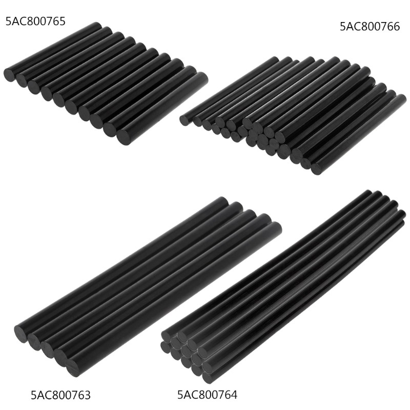 Set 5 cây keo nến màu đen 11mm chuyên dụng cho thợ làm đồ thủ công