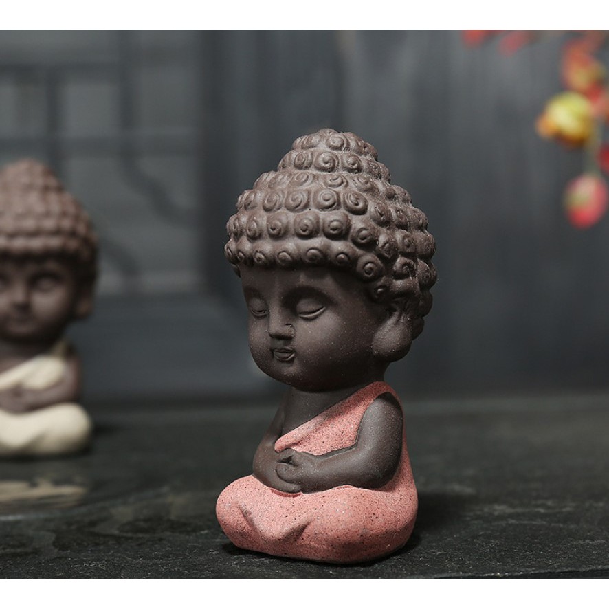 Tượng phật Thích Ca 🎁FREESHIP🎁 Tượng phật gốm sứ cát tím -Tượng phật trang trí xe hơi, tiểu cảnh | BigBuy360 - bigbuy360.vn