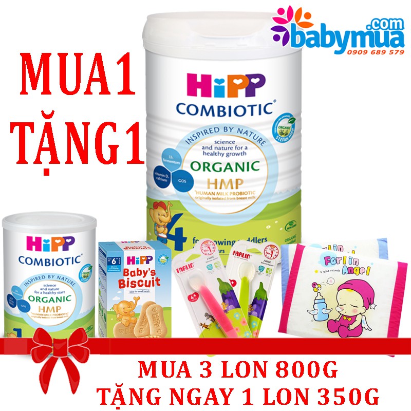 Sữa Hipp Organic combiotic HMP hữu cơ số 1 2 3 4 |350g-800g | mẫu mới - công thức mới