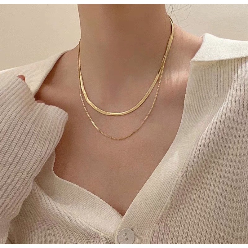 Set 2 sợi dây chuyền Noodle có thể đep chung hoặc riêng tuỳ ý đều đẹp 𝐥𝐚𝐫𝐞𝐢𝐧.𝐚𝐜𝐜𝐞𝐬𝐬𝐨𝐫𝐢𝐞𝐬