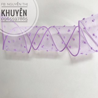 Ruy băng voan chấm bi nổi 5 cm