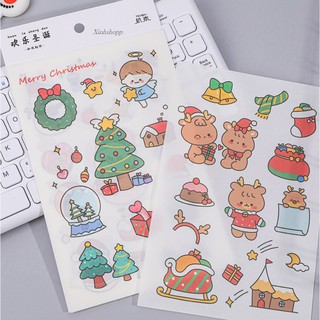 Set 6 Tấm Sticker Giáng Sinh Cỡ Lớn