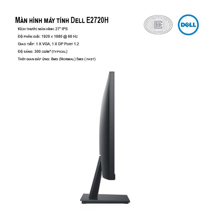 Màn hình Dell E2720H ( 27 inch, IPS, Full HD, 8ms ) - Hàng Chính Hãng