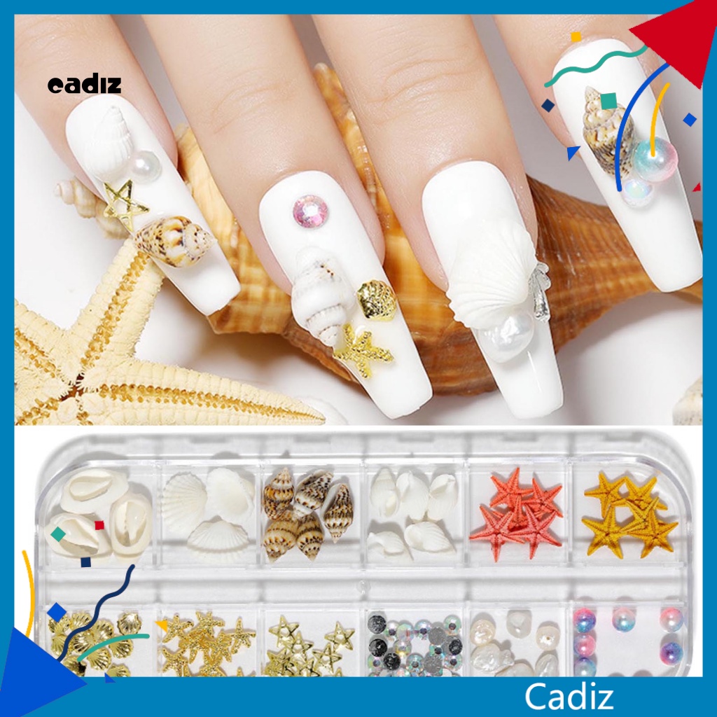 Phụ Kiện Trang Trí Móng Tay Hình Vỏ Sò Bằng Nhựa