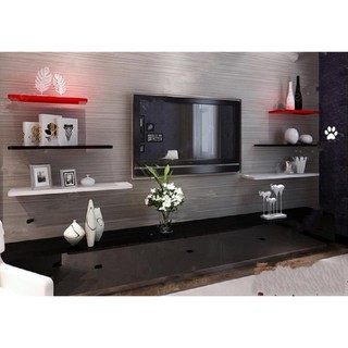 Kệ trang trí 6 thang ngang đen đỏ 40,50,60x13 🎯FREE SHIP 99K🎯  (vthm9)
