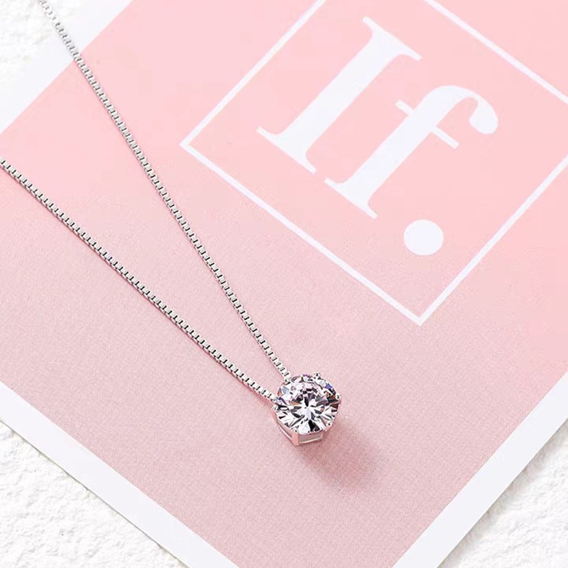 Vòng cổ mặt đá Zircon đơn giản HB