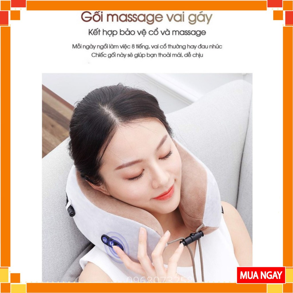 Gối Massage Cổ Vai Gáy Đa Năng - Gối Massage Chữ U – Hỗ Trợ Mát Xa Vùng Cổ, Sức Khỏe Hiệu Quả