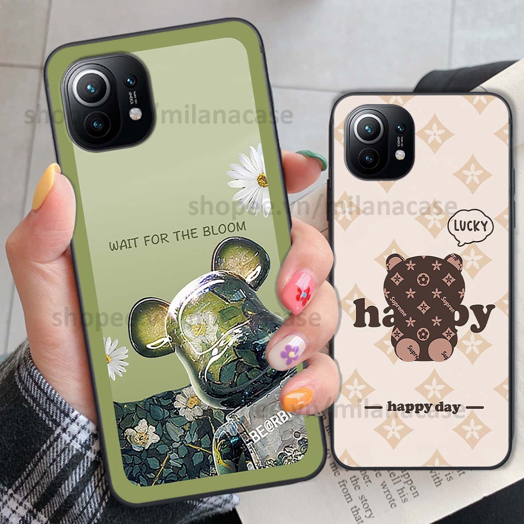 Ốp Xiaomi Mi 11 / Mi 11T / Mi 11 Lite gấu be@rBrick gấu Teddy Kaws siêu đẹp, phong cách, cá tính