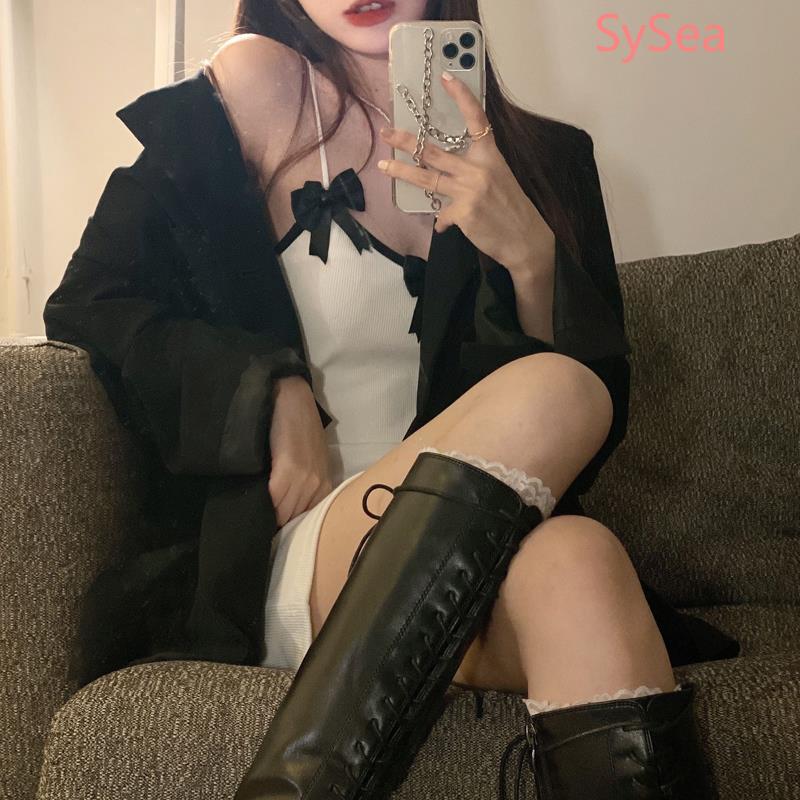 Đầm Hai Dây Phối Nơ Xinh Xắn Theo Phong Cách Mùa Hè Dành Cho Nữ