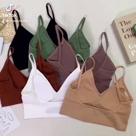 Áo Bra Nữ 2 Dây Thun Tăm Hở Lưng Chữ U Hàng Loại 1 Chuẩn Kèm Mút 38-60kg Bao đẹp | BigBuy360 - bigbuy360.vn