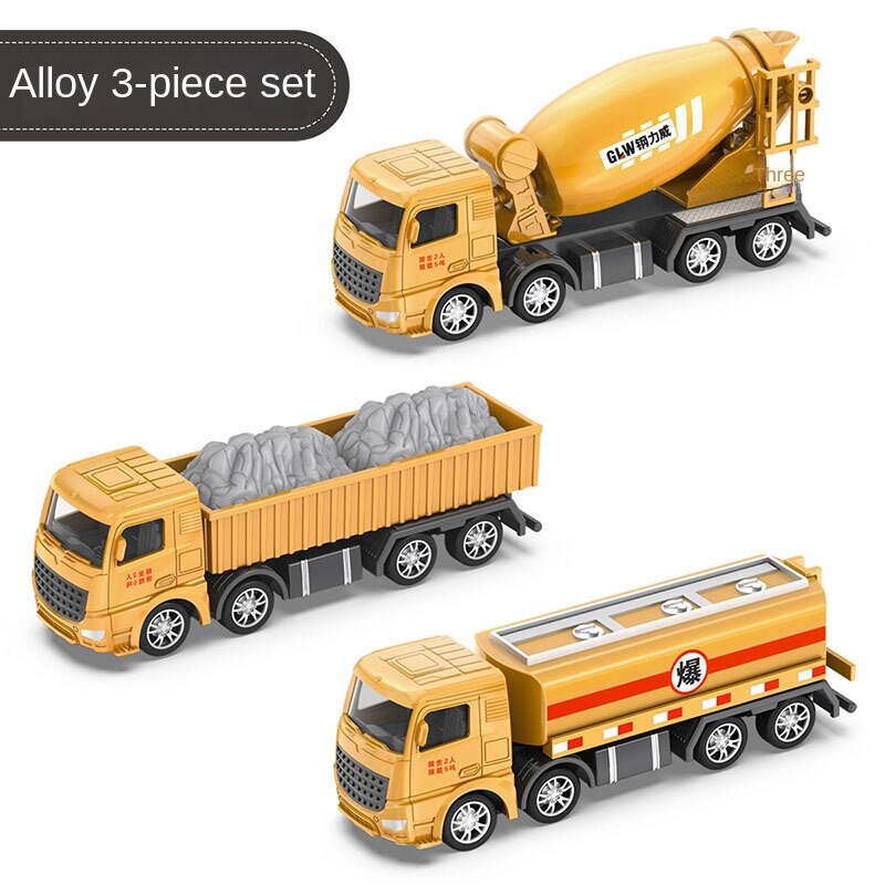 Set 3 Xe Xây Dựng Hạng Nặng Đồ Chơi Bằng Kim Loại Dành Cho Trẻ Em