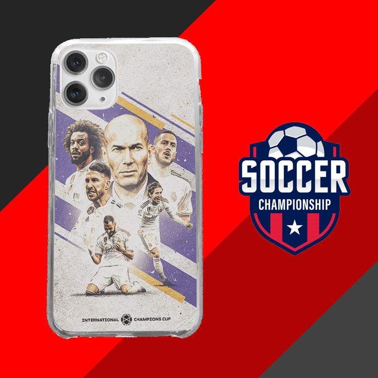 Ốp di động HLV Zidane  và cầu thủ CLB Real Madrid iPhone 7 7P 8 8P X Max 11 12 Pro Max  FOO20210216