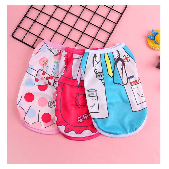 Áo thun ba lỗ cao cấp nhiều size từ 1-15kg cho chó mèo - Áo cho thú cưng