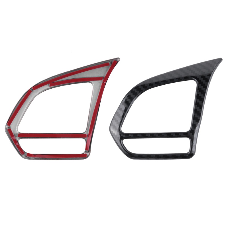 Set 2 Vỏ Bọc Vô Lăng Bằng Kim Loại Họa Tiết Sợi Carbon Cho MG ZS EV HS MG6 MG5 EZS 2018-2021