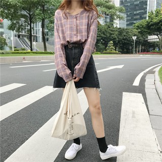 (HÀNG ORDER) ÁO SƠ MI CARO CỔ V 2018