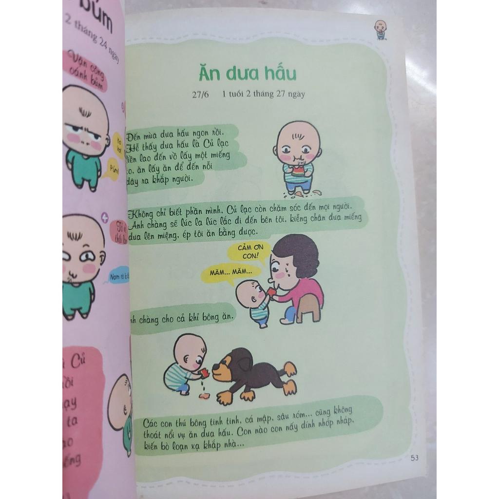 Sách - Nhật Ký Bằng Tranh Của Mẹ Cháo Quẩy - Bé Củ Lạc Lớn Lên Từng Ngày