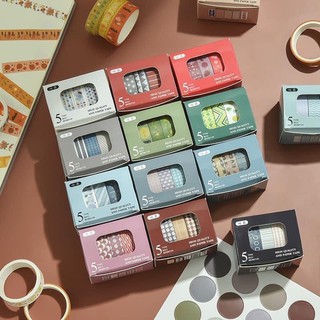 Set 5 cuộn washi tape