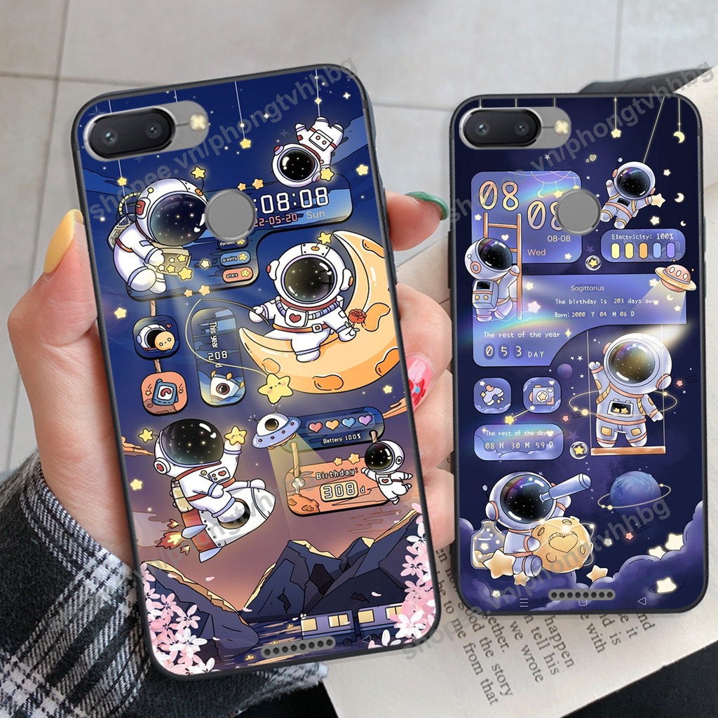 Ốp lưng Xiaomi Redmi 6 / Redmi 6A phi hành gia hoạt hình 3D cute giá rẻ