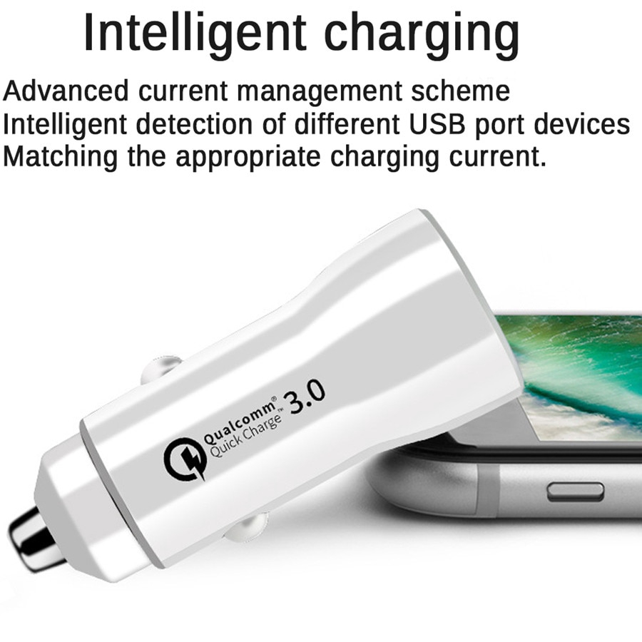 Dual Port USB 3.1A Car Charger Quick Charge 3.0 Charging Device For Vehicle