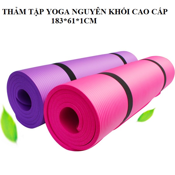 [CAO CẤP] Thảm Tập YOGA 10mm Cao Su Non NBR Nguyên Khối