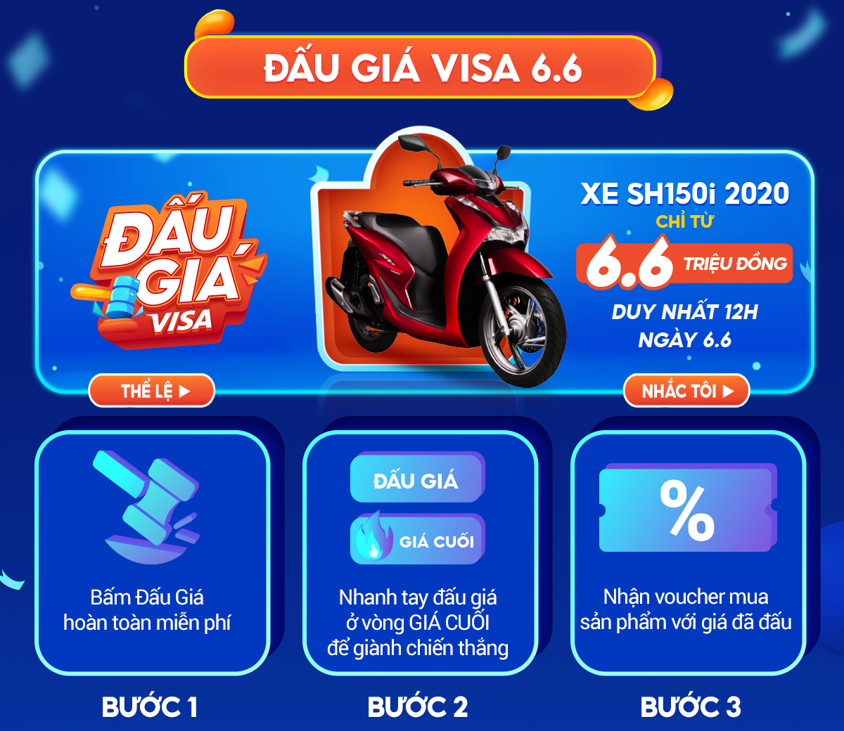 Shopee đấu giá Visa 6.6