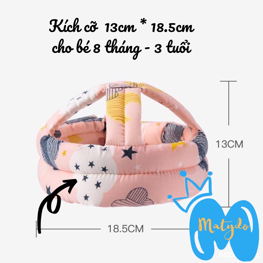 Mũ bảo hiểm cho trẻ em bảo vệ đầu cho bé tập bò tập đi đồ dùng cho bé