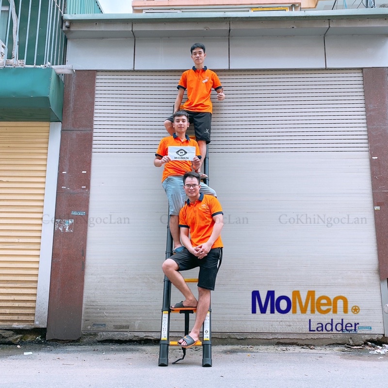 Thang Nhôm Rút Đơn Sơn Tĩnh Điện Chính Hãng Momen  - Bảo hành 24 tháng