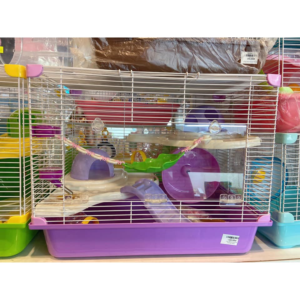 Lồng thế giới hoa oải hương 2 tầng dành cho mọi hamster