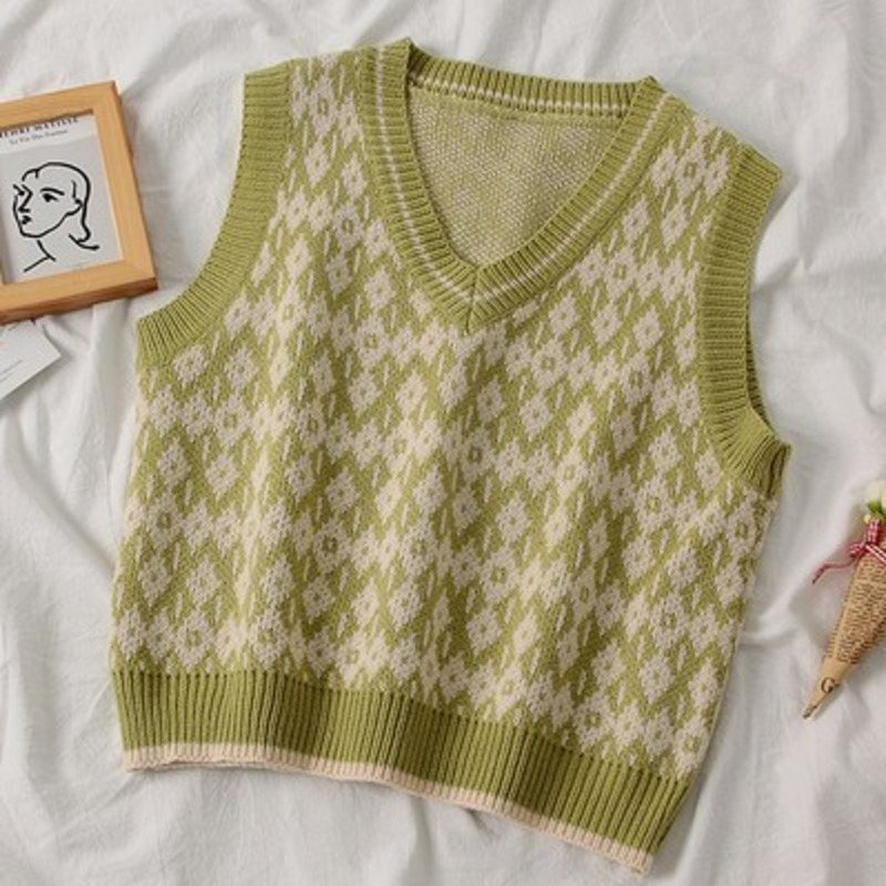 Áo Khoác Dệt Kim Sát Nách Cổ Chữ V Thời Trang Thu Đông Cho Nữ