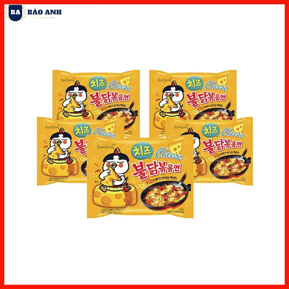 Mì khô gà cay mì trộn khô mì cay 2x mì cay nước Samyang Hàn Quốc đủ loại [ COMBO 5 GÓI ] - BAOANH