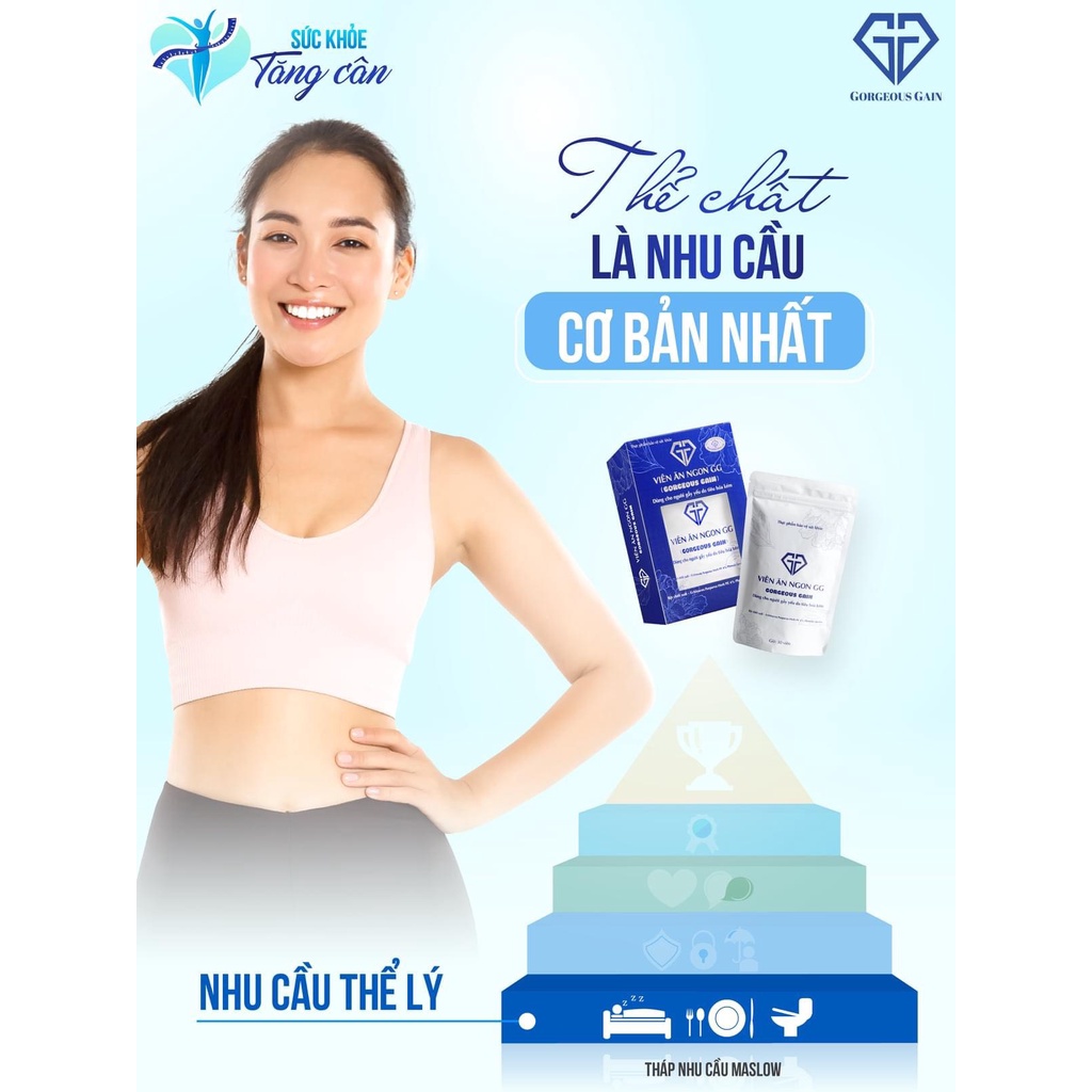 [hot sale]Viên ăn ngon GG- Gorgeous Gain giúp ăn ngon, tăng cân bền vững - Vũ Ngọc Bích