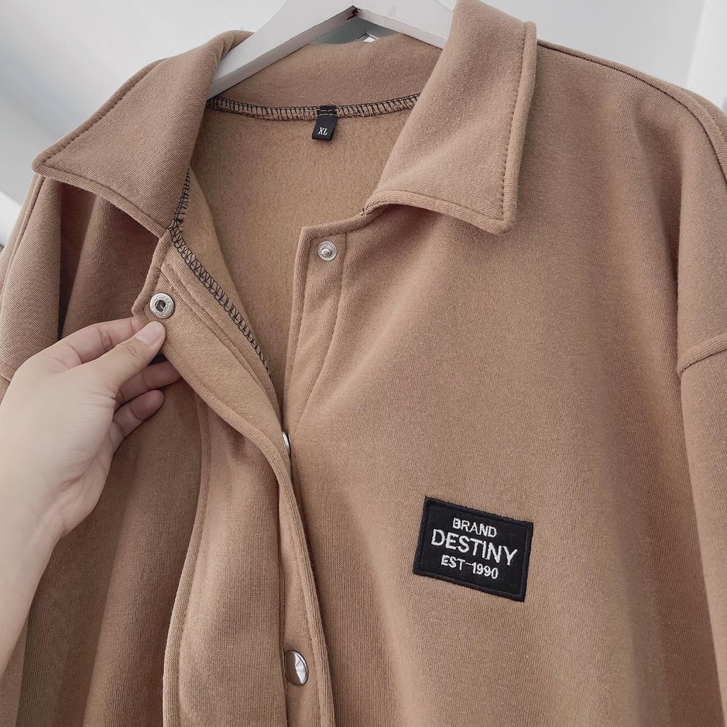 Áo khoác tay dài chữ destiny | BigBuy360 - bigbuy360.vn