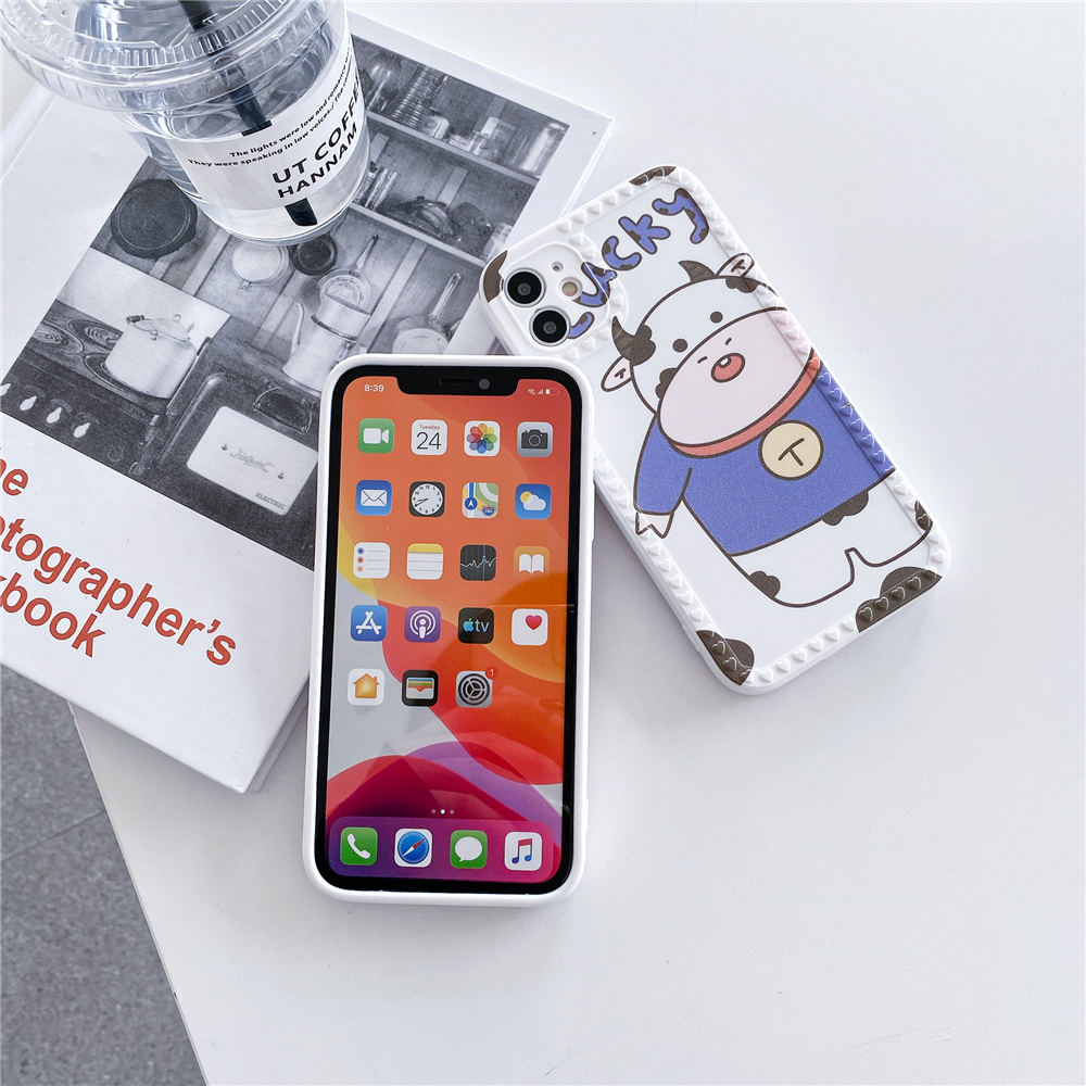 Ốp Lưng Họa Tiết Hình Chú Bò Sữa Thời Trang Cho Iphone 12 Mini Pro Max 6 6s 7 8 Plus Xr Xs Max Iphone 11 Pro Max | BigBuy360 - bigbuy360.vn